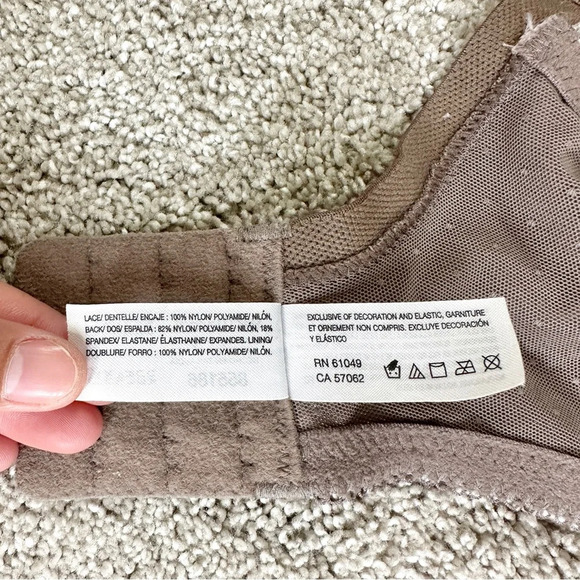 Wacoal Retro Chic Full Figure Underwire Cappuccino Bra Size 32DDD - Picture 14 of 15